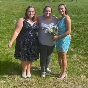 Sparkly purple homecoming dress, worn once, bought for 100 dollars